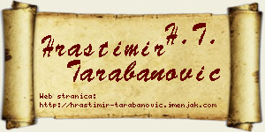Hrastimir Tarabanović vizit kartica